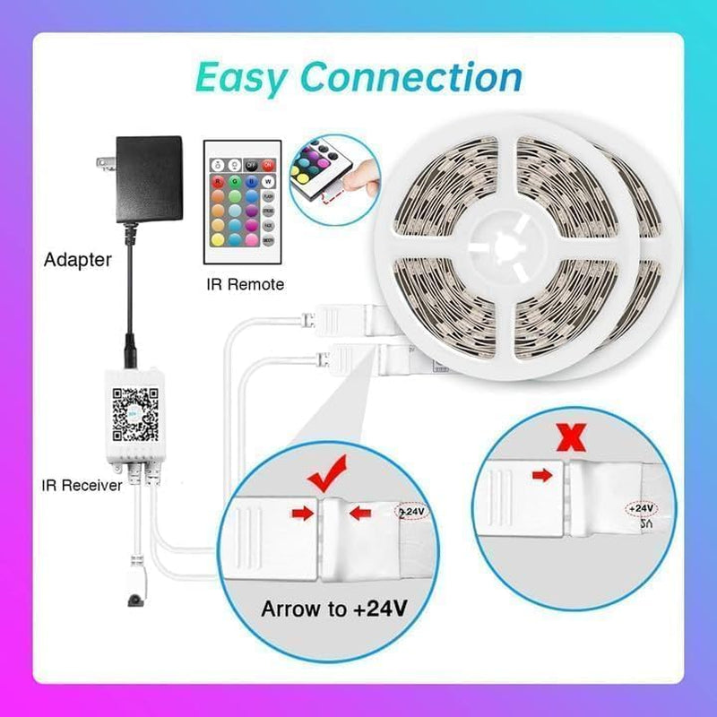 100 FT LED Strip Lights,Rope Lights,Bluetooth APP Control,Color Changing Light Strip,Lights Sync with Music,Para Cuarto,Led Lights for Bedroom（Packaging Error Described as 30FT）