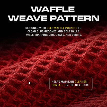 Magnetic Towel, Gray | Top-Tier Microfiber Golf Towel with Deep Waffle Pockets | Industrial Strength Magnet for Strong Hold to Golf Carts or Clubs