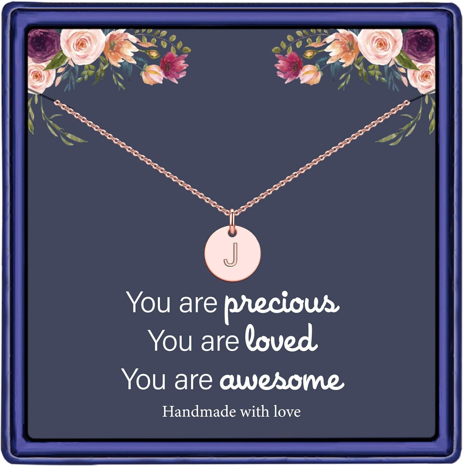 Mothers Day Gifts for Mom Daughter - 14K Gold Plated/14K Rose Gold Plated/S925 Sterling Silver Disc Initial Necklaces for Girls Jewelry Birthday Gift Graduation Gifts for Kids Girl Teens Women